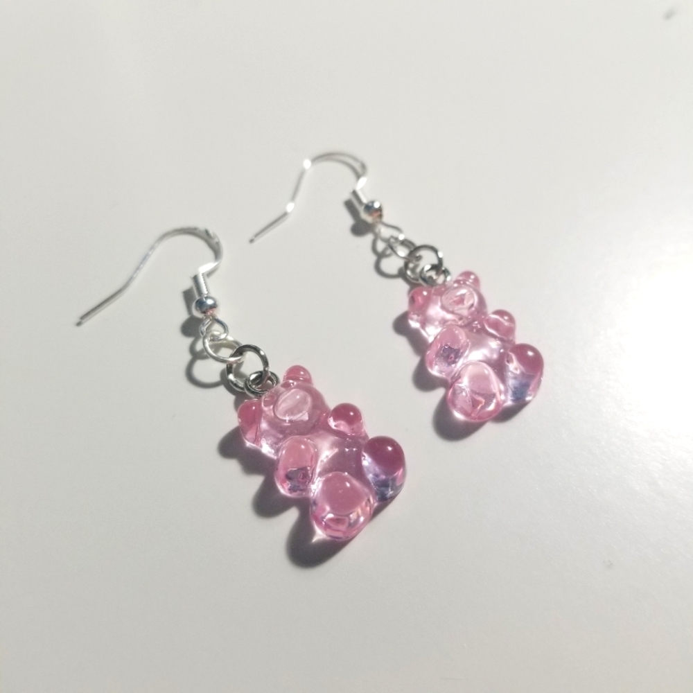 Pink Gummy Bear Earrings